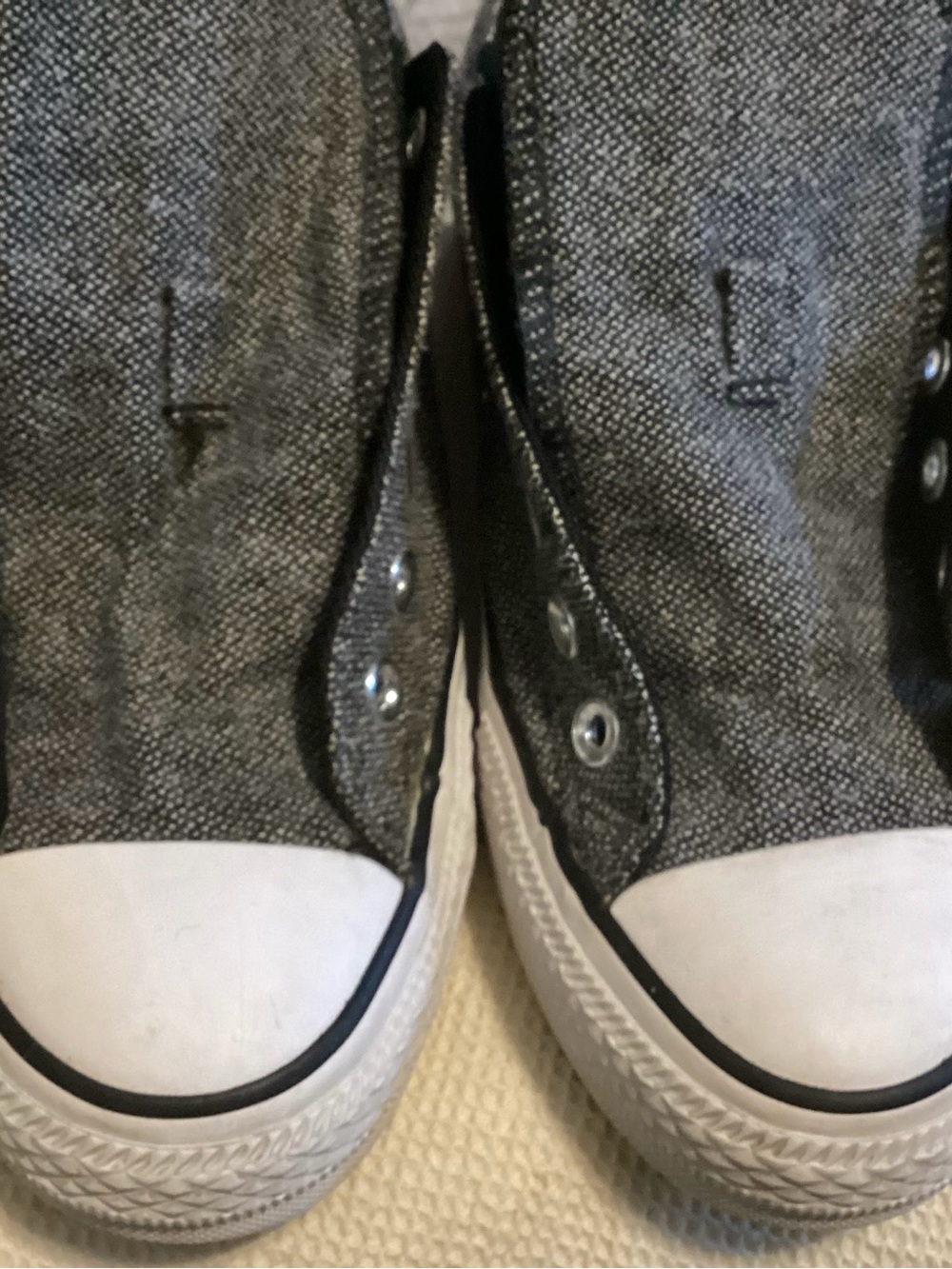 SZ 7 Converse Black and white Houndstooth NO STRINGS